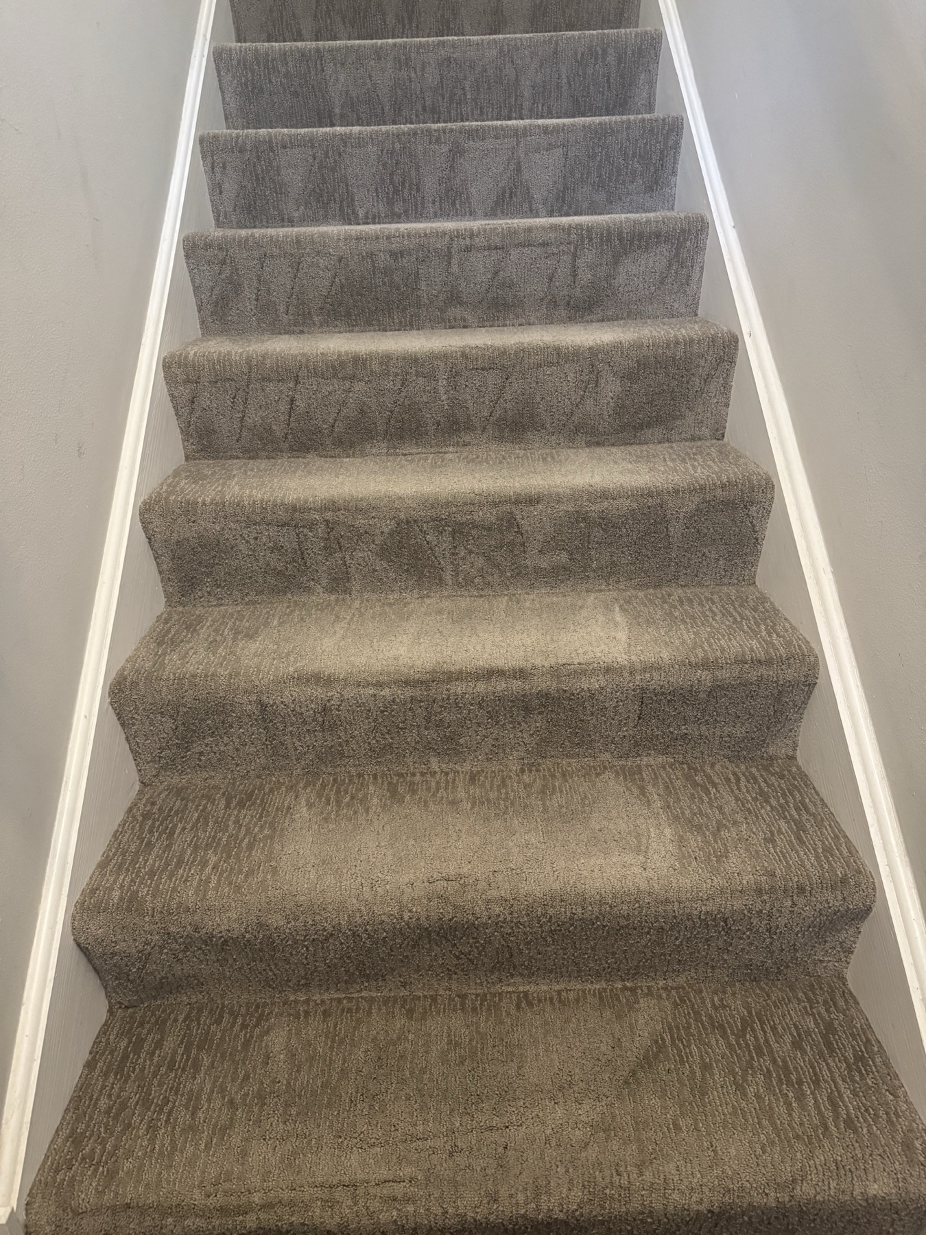 After: The same stair treads and risers after cleaning